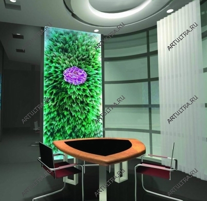 Стеклянные двери с рисунком в офисе
